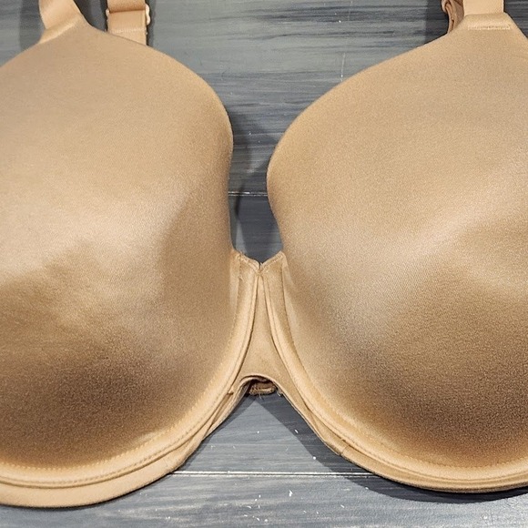 Auden Lightly Lined Full Coverage T-Shirt Bra 46C‎ Underwire Beige The Superstar - Picture 3 of 13